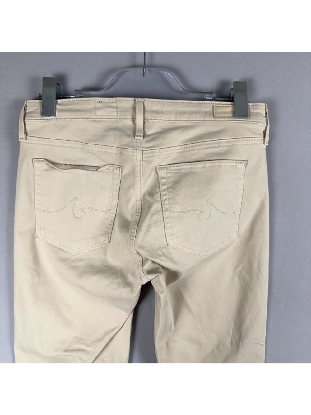 AG Adriano Goldschmied Prima Crop Pants Size 28 Regular Cigarette Beige - Picture 3 of 12